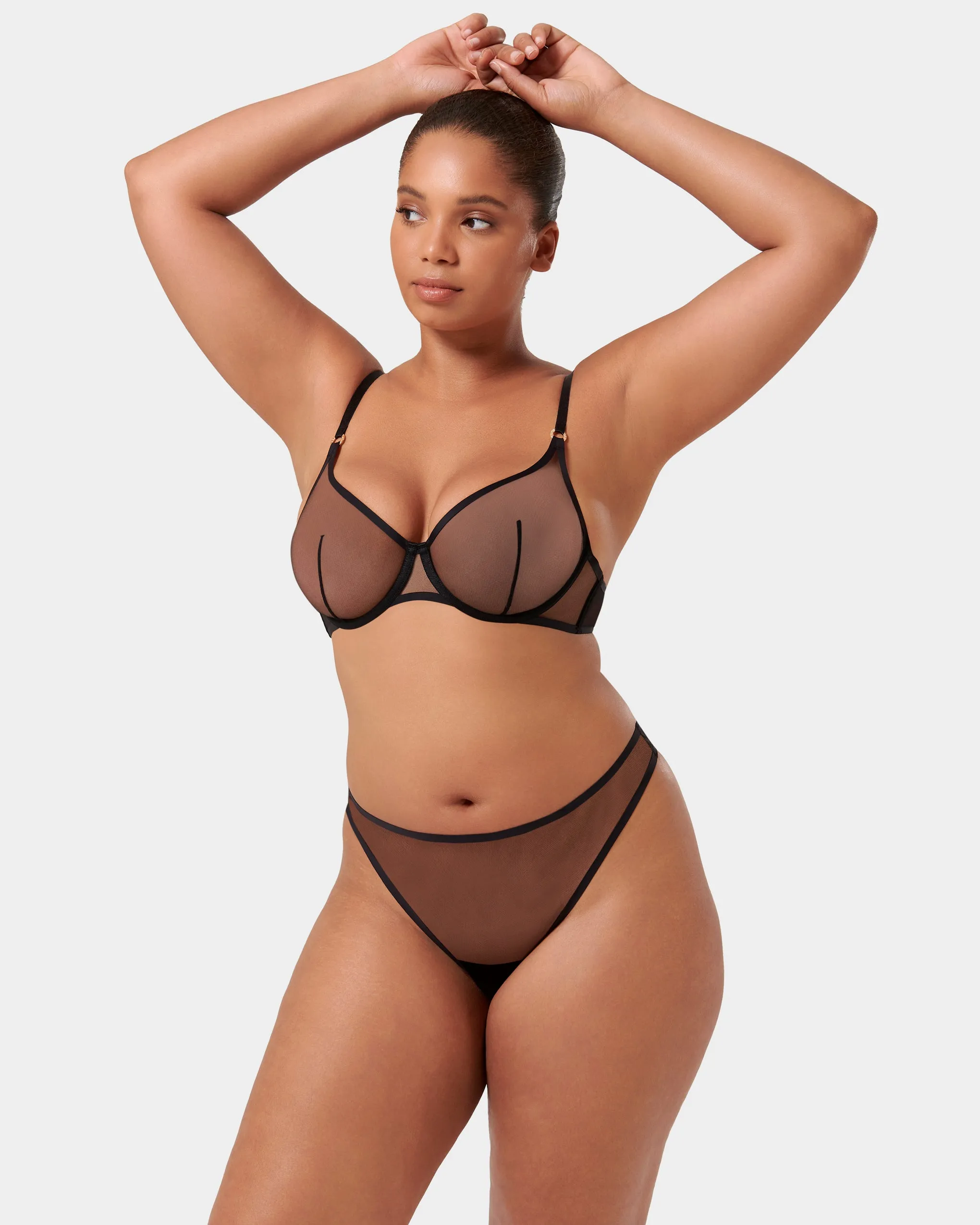 Naomi Mesh Bra Black