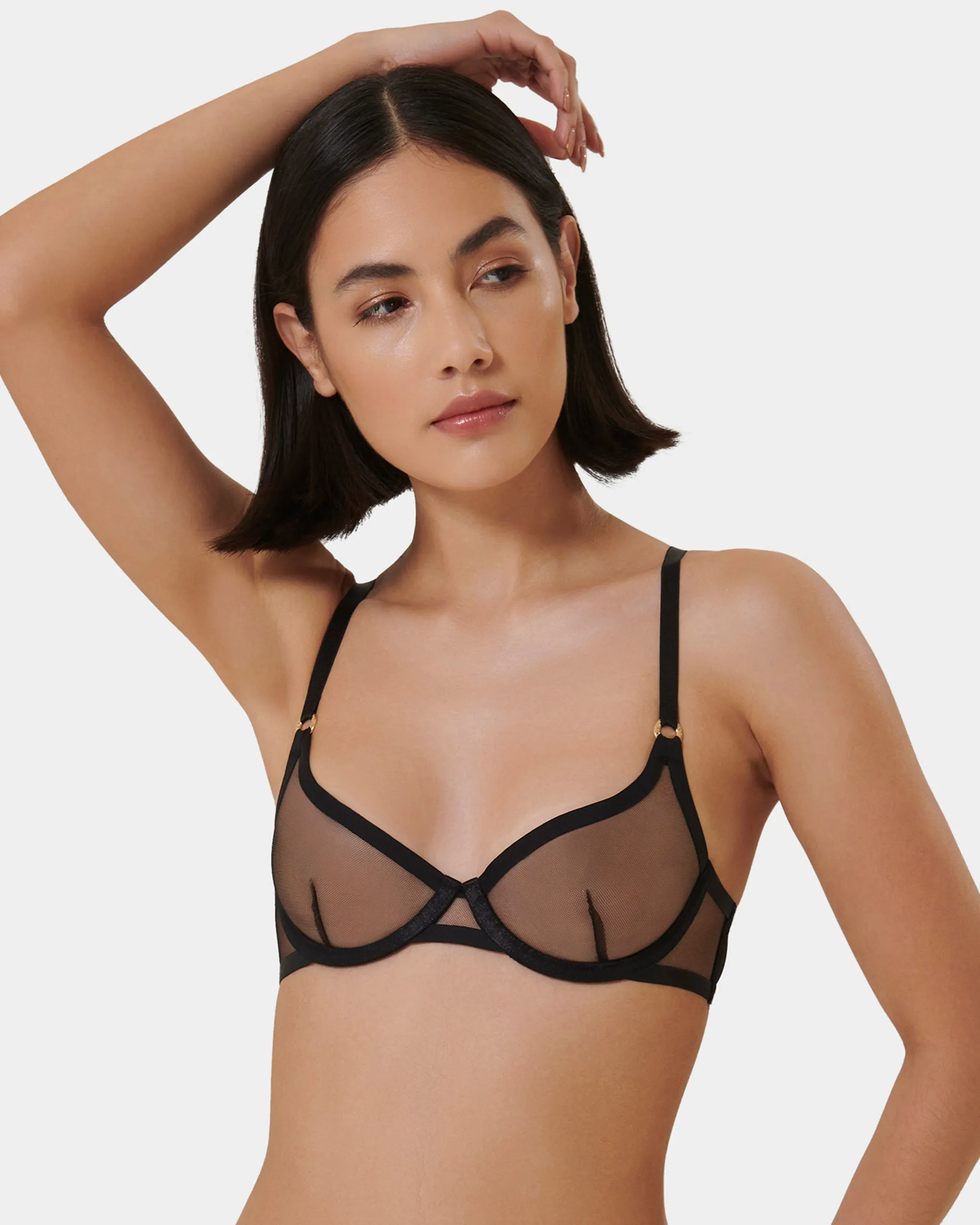 Naomi Mesh Bra Black