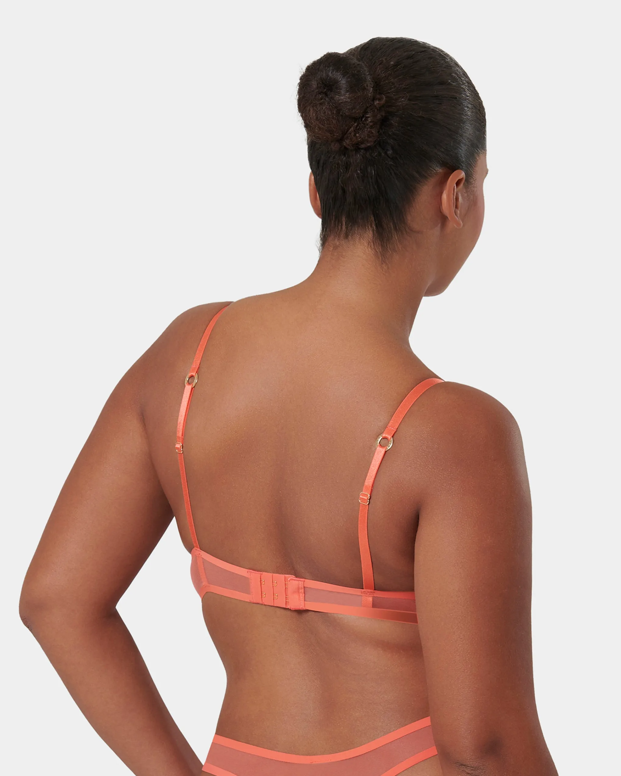 Naomi Mesh Bra Coral