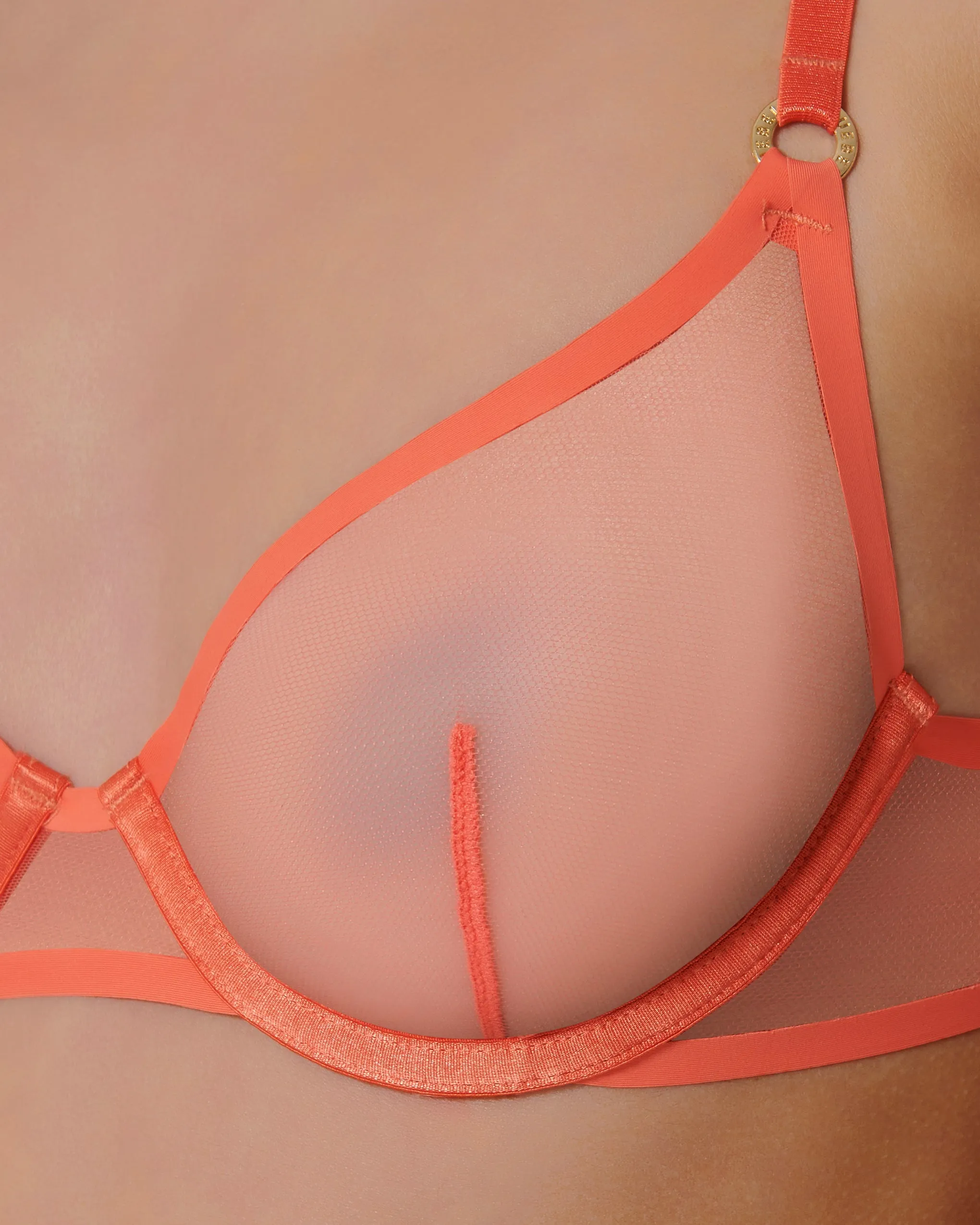 Naomi Mesh Bra Coral
