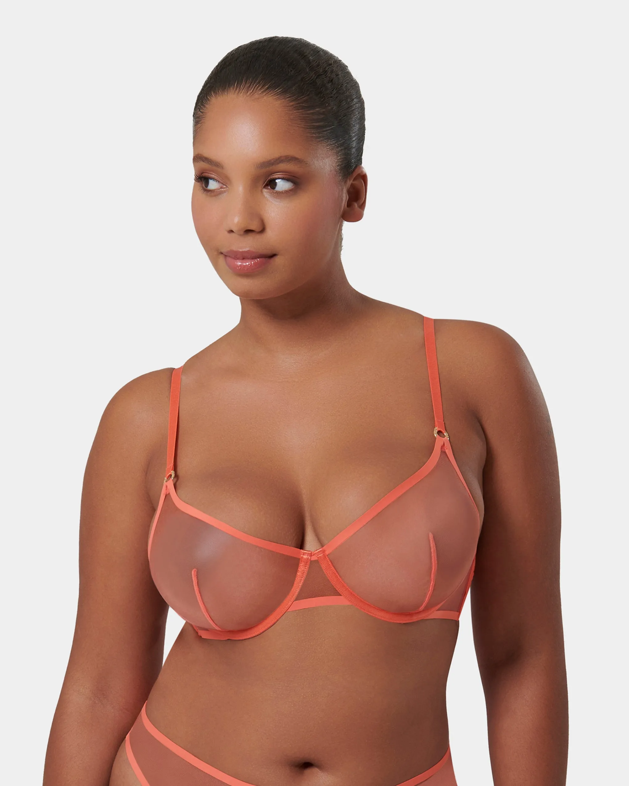 Naomi Mesh Bra Coral