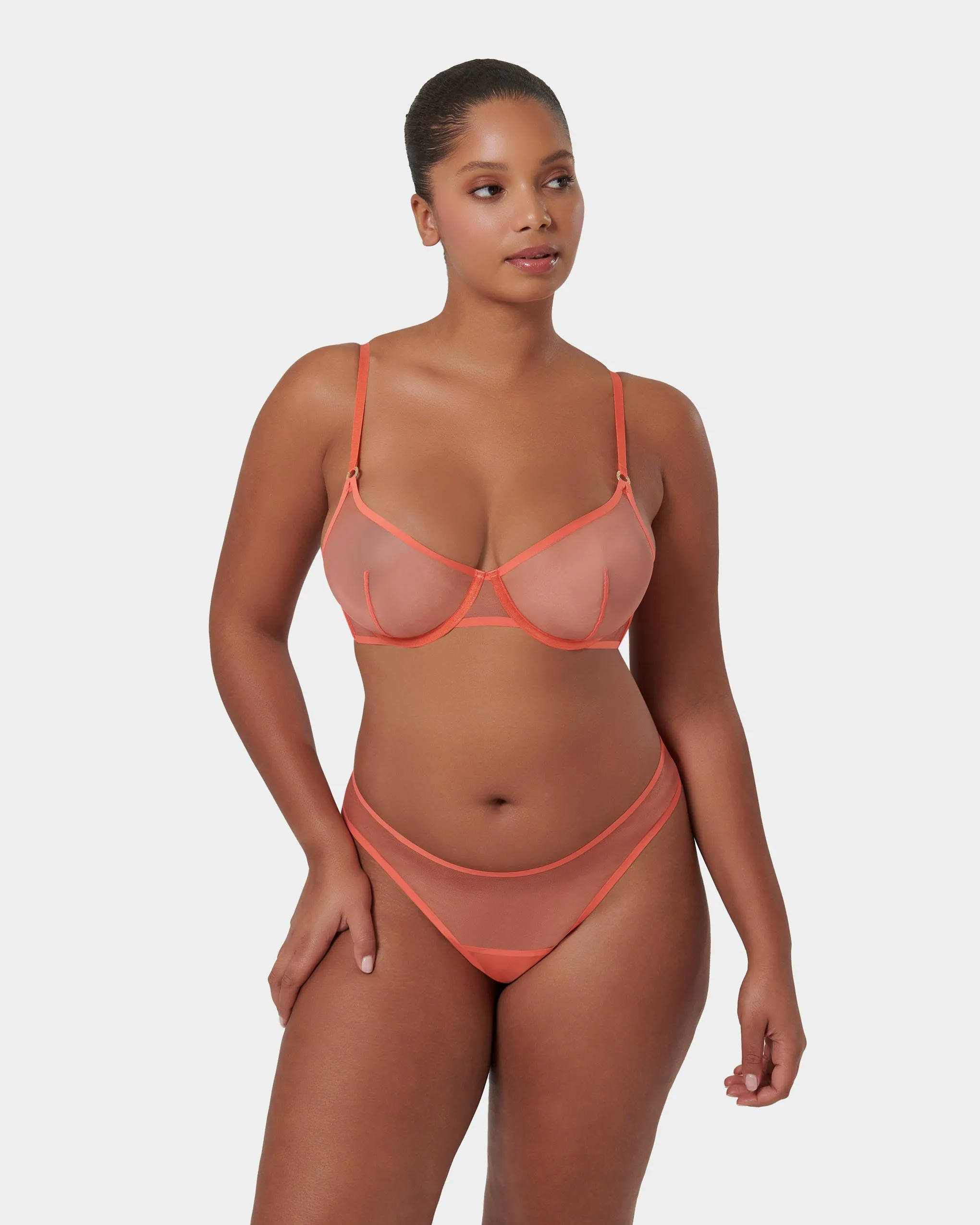 Naomi Mesh Bra Coral