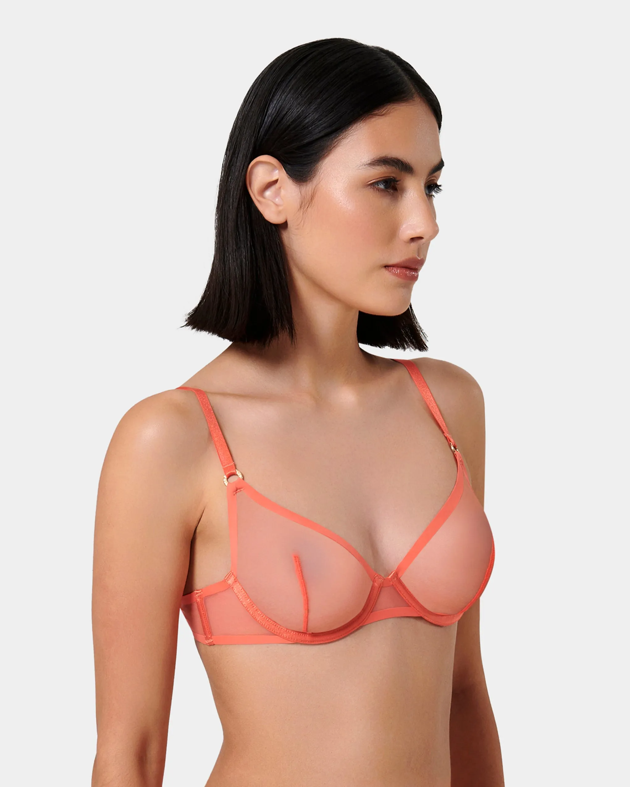 Naomi Mesh Bra Coral