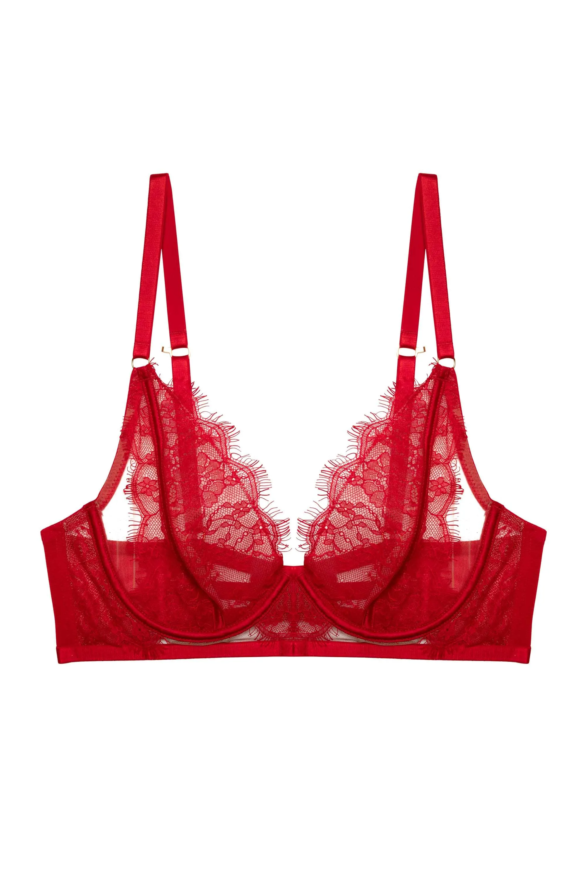 Natalia Red Eyelash Lace Set