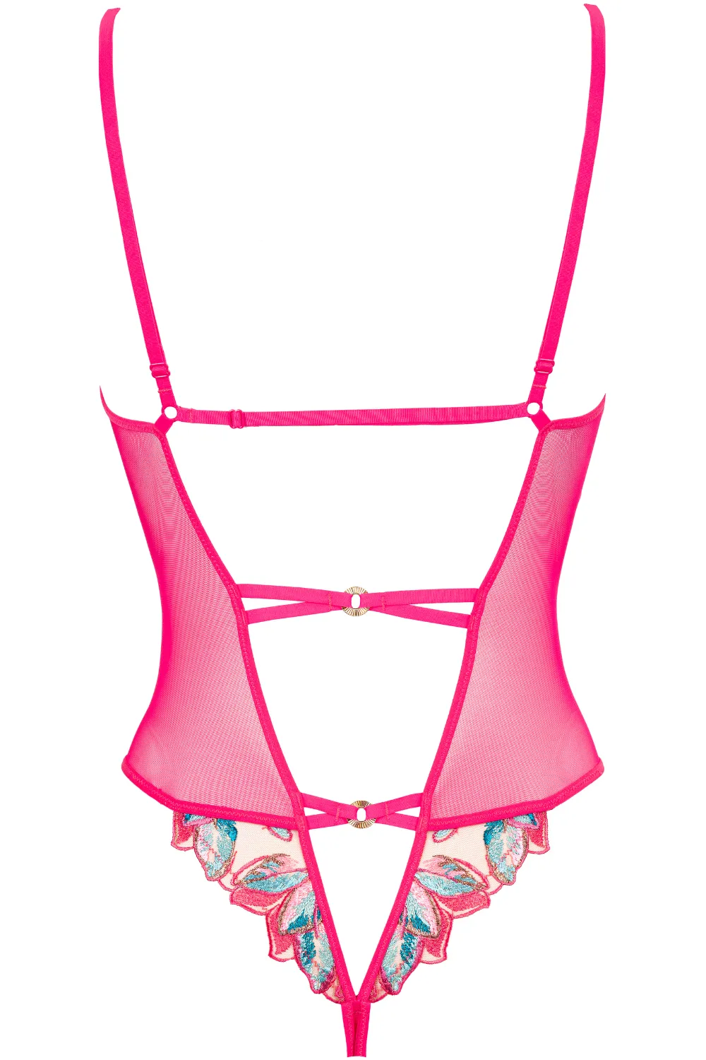 Oiseau de Paradis Thong Bodysuit in Cherry