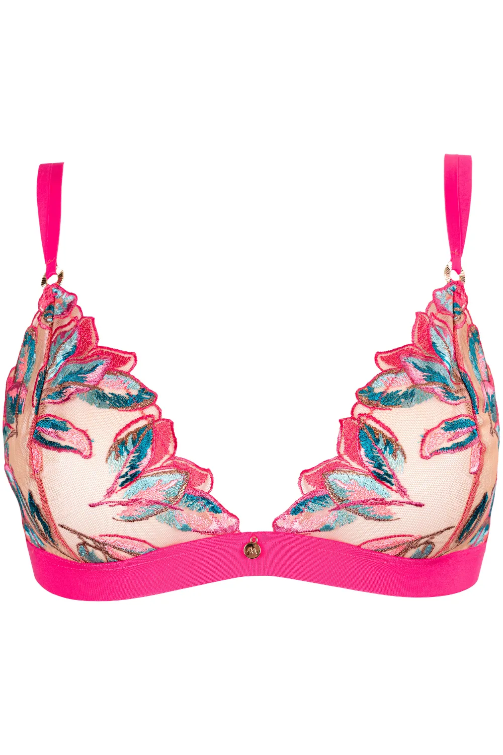 Oiseau de Paradis Wireless Triangle Bra in Cherry
