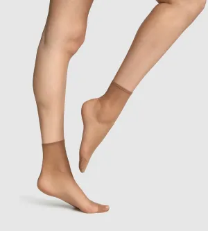 Pack of 2 Sublim 14 shimmer ankle highs in gazelle