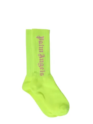 Palm Angels Logo Detailed Stretched Socks