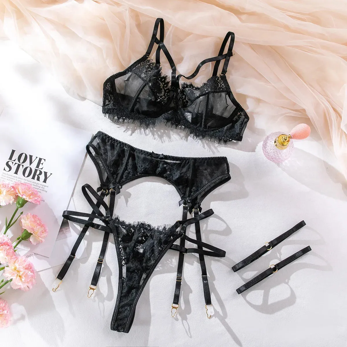 #PB 4 Piece Lingerie Set
