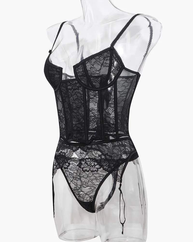 Push Up Corset Bra and Panty Sets