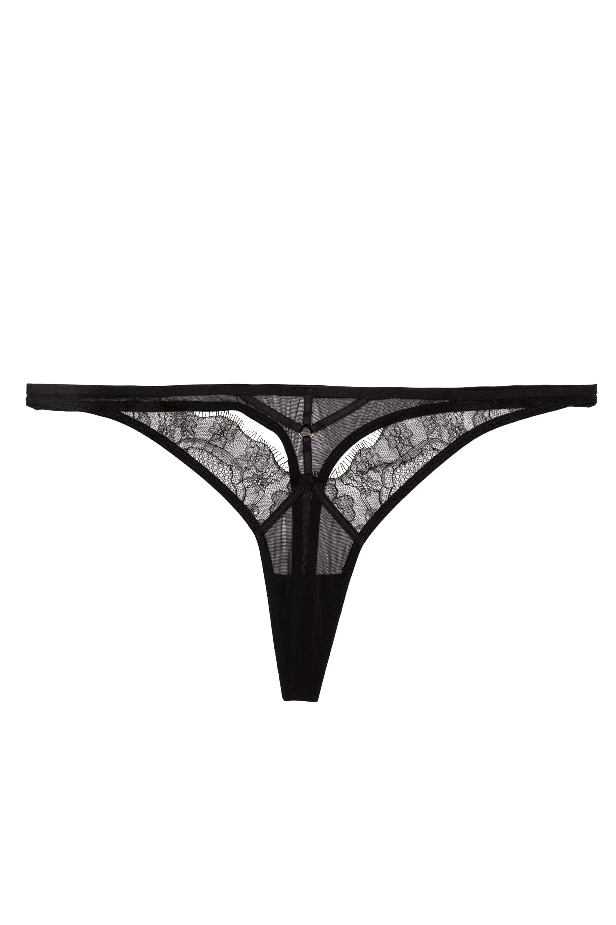 Rapture Lace & Mesh Strappy Thong