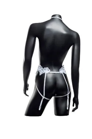 Raveware White Melody Crotchless Harness AB3051