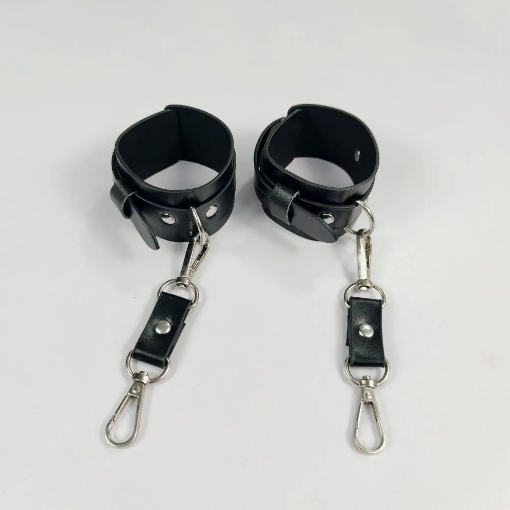 Reckless Nights Leather Handcuff Roleplay