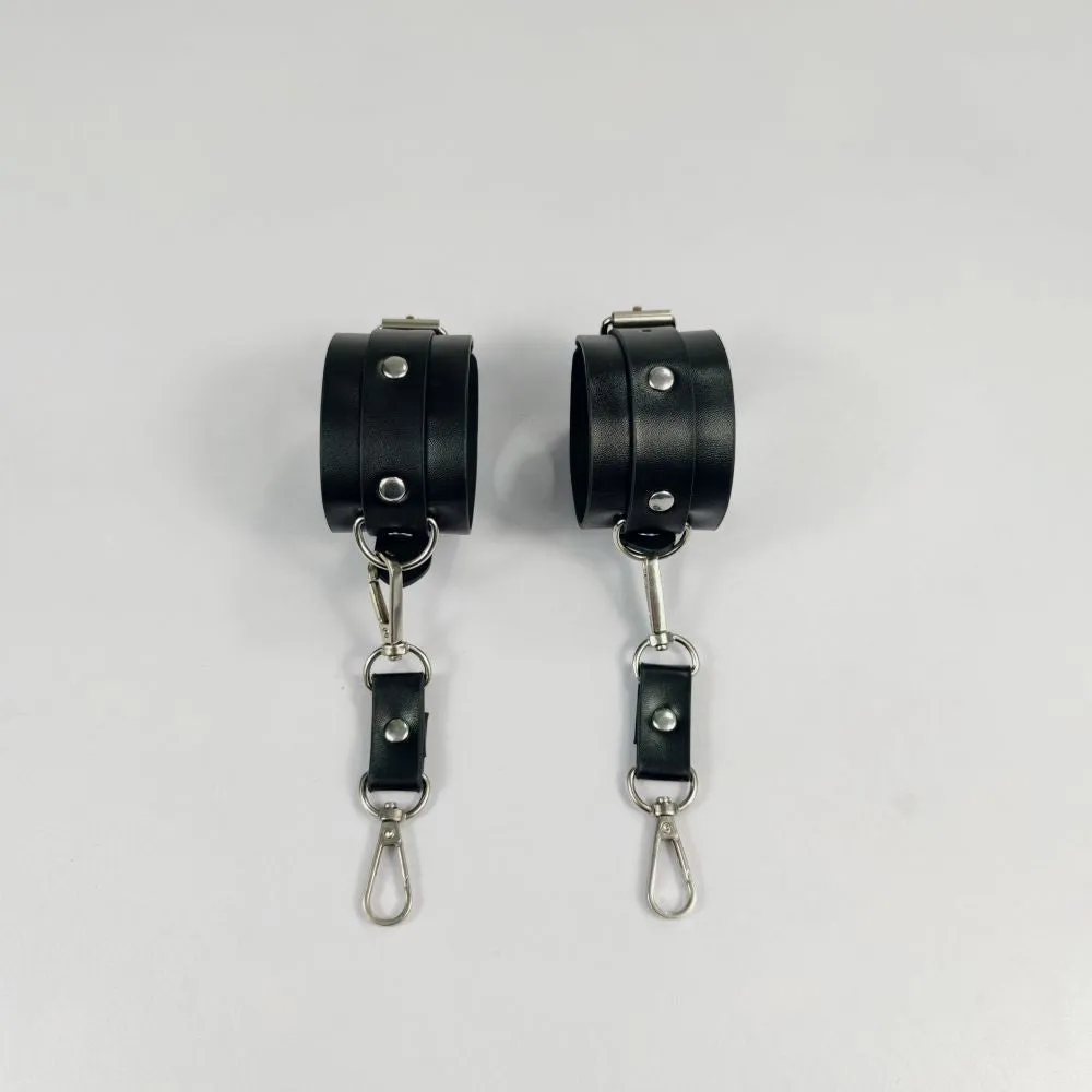 Reckless Nights Leather Handcuff Roleplay