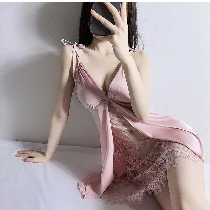 Rosy Hues Lace Babydoll Lingerie