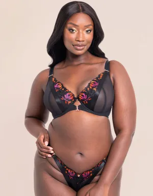 Scantilly Mesmerise Plunge Bra Black Multi