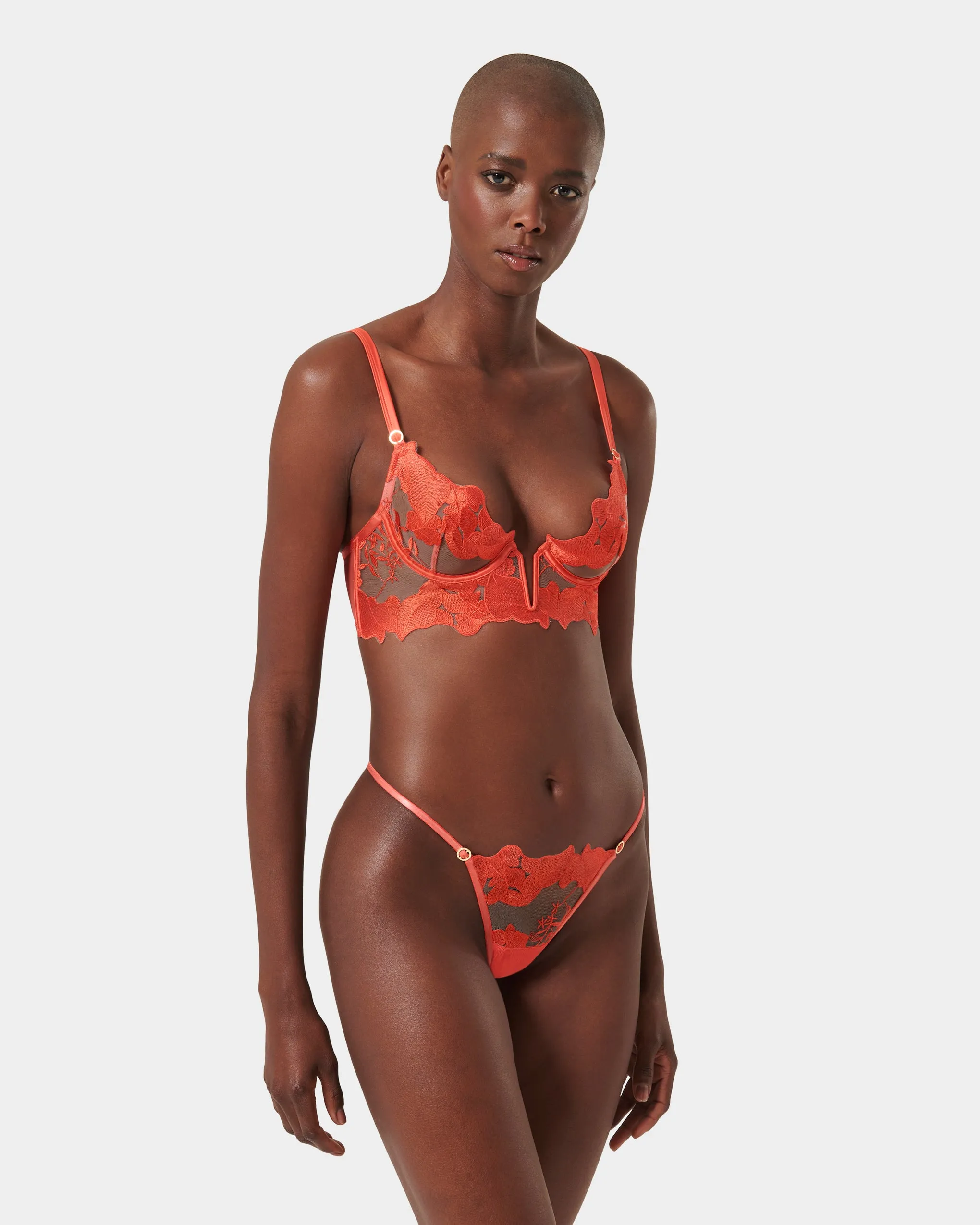 Set: Serenity Hot Coral/Sheer