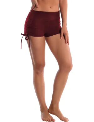 Side Drawstring Hot Shorts cherryred_Biking