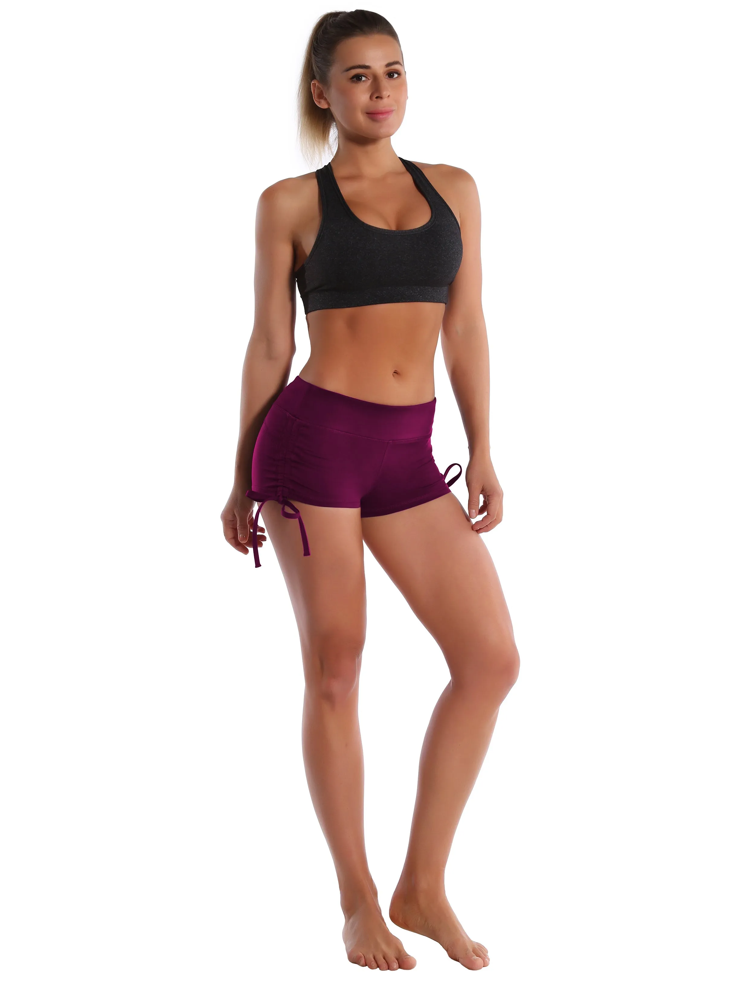 Side Drawstring Hot Shorts grapevine_yoga
