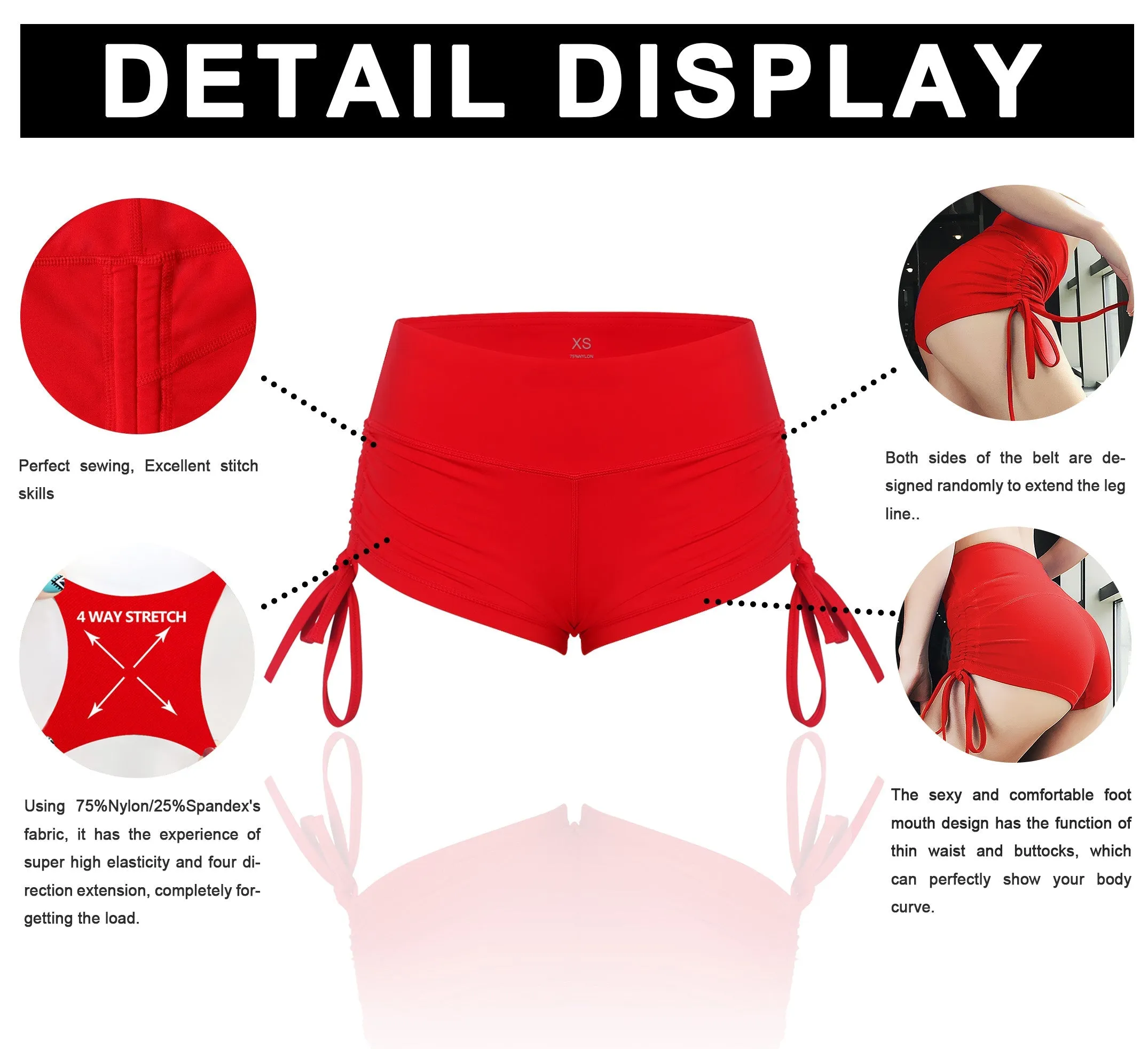 Side Drawstring Hot Shorts grapevine_yoga