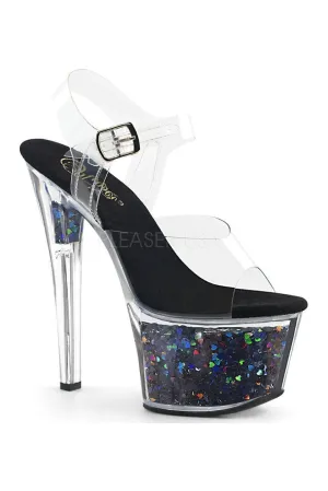 SKY-308GF Platform Sandal  | Clear Vinyl