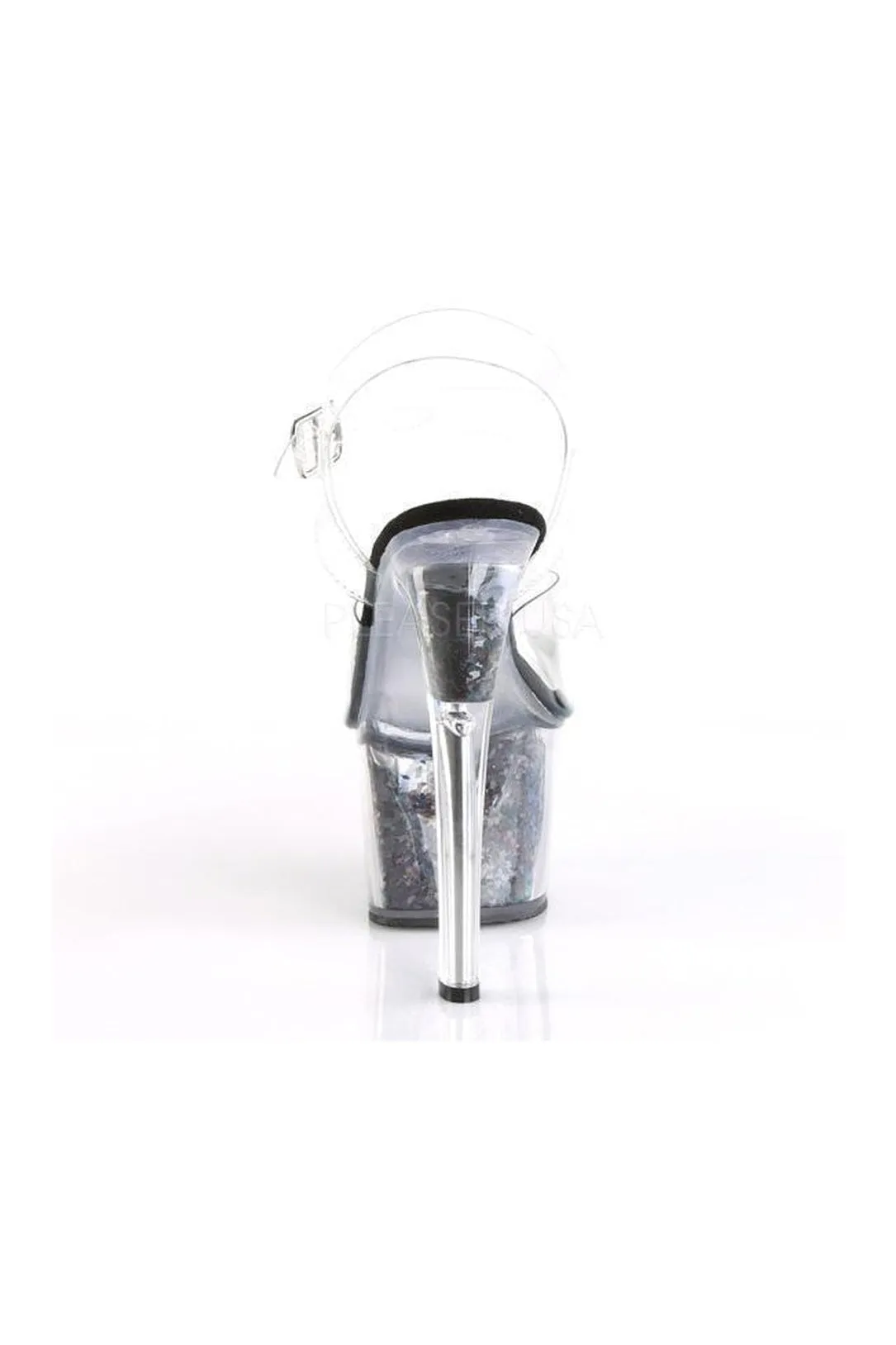 SKY-308GF Platform Sandal  | Clear Vinyl