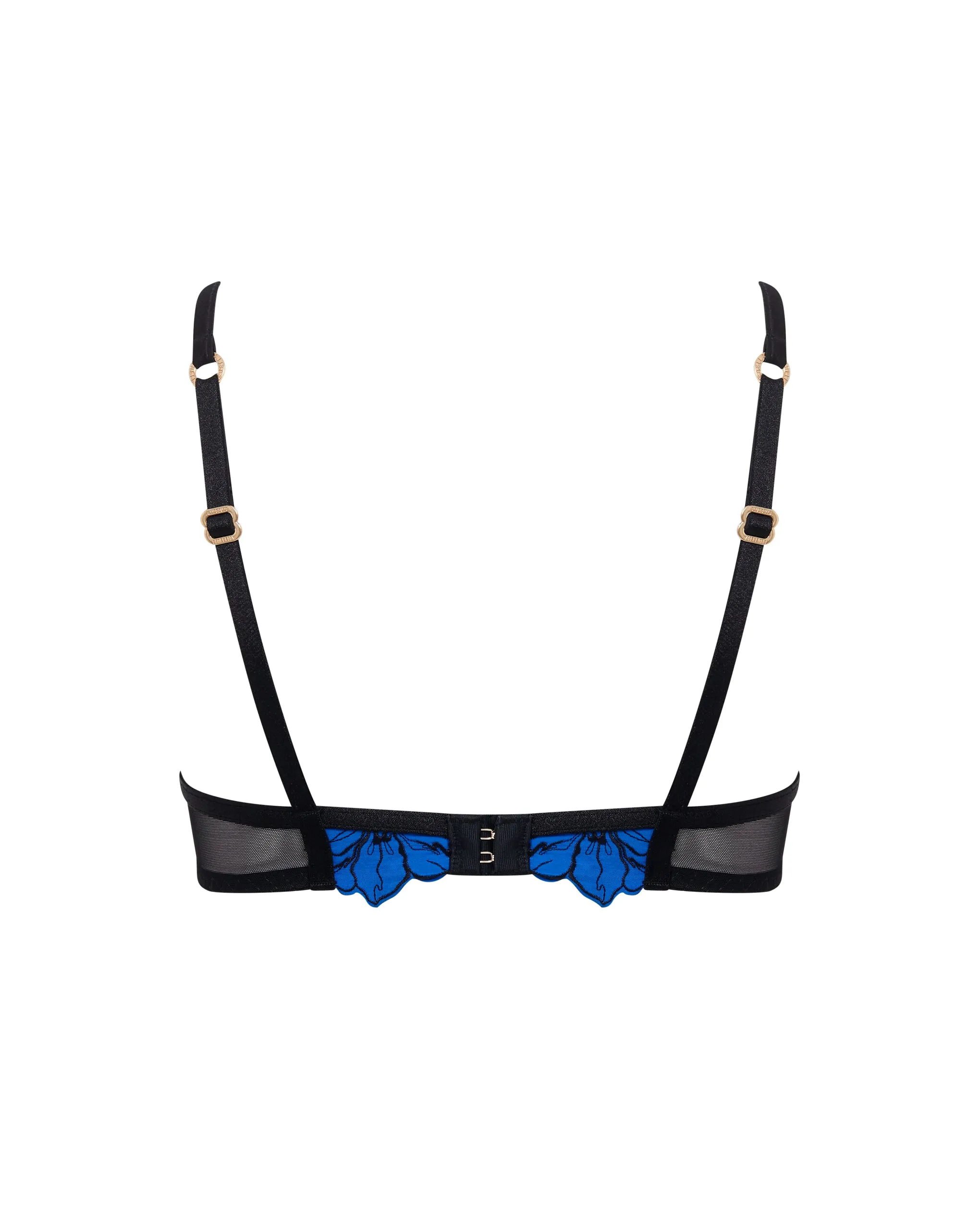 Sorento Floral Embroidered Bra Blue