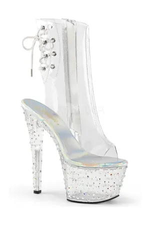 STARDANCE-1018C-7 Platform Boot  | Clear Vinyl