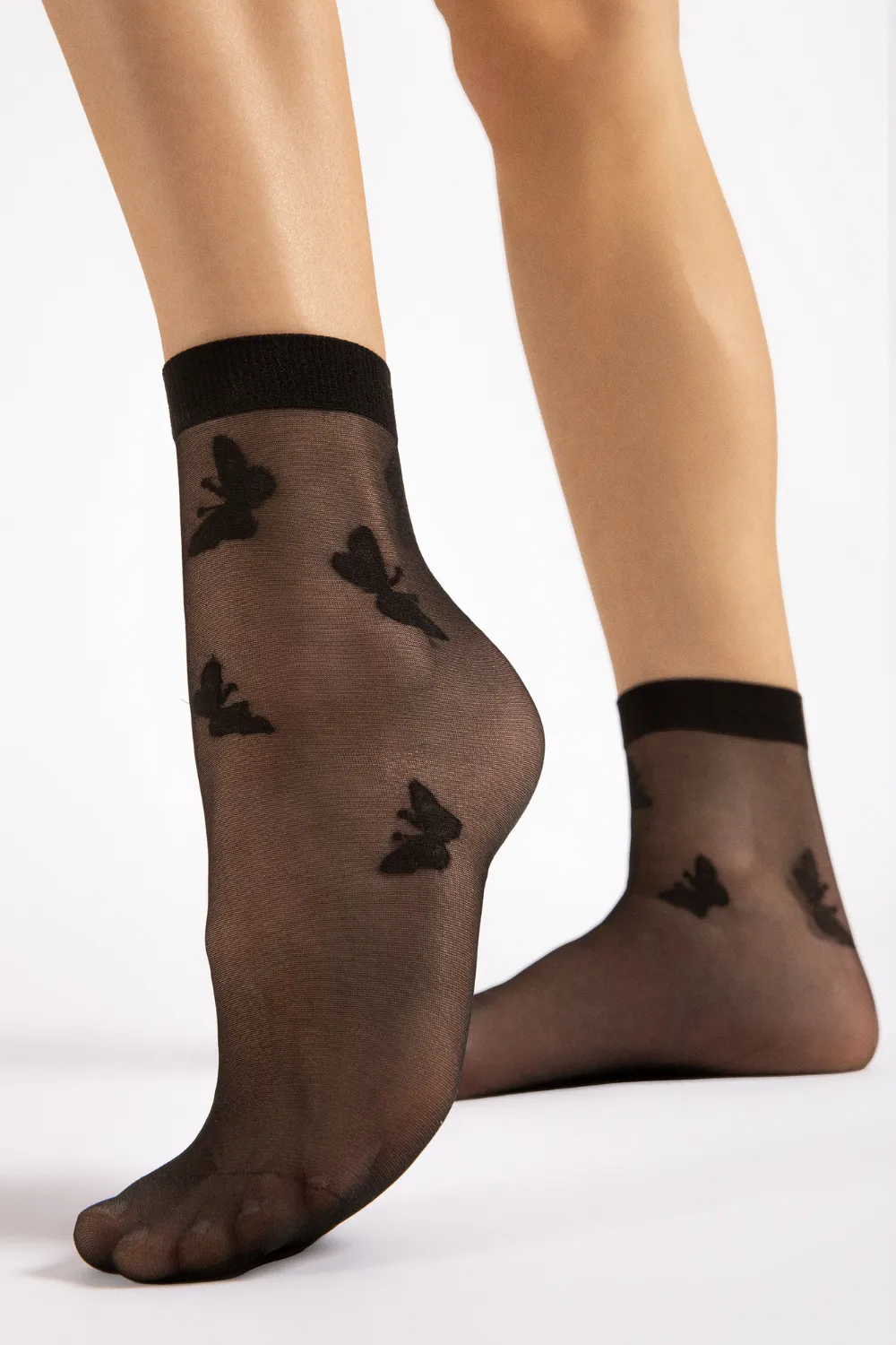 Summer Butterfly Socks 15 Denier in Black