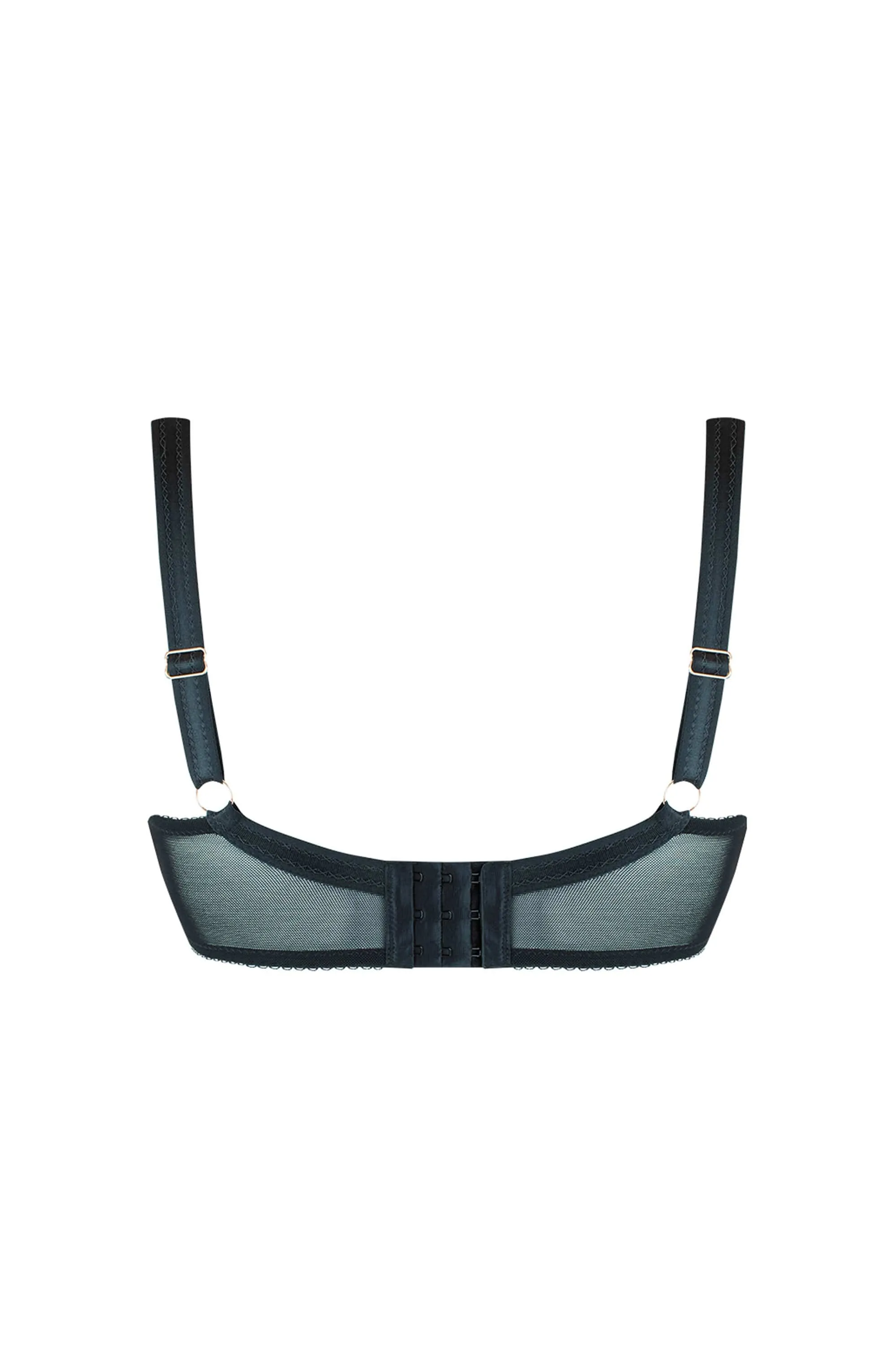 Unzipped Plunge Bra Black