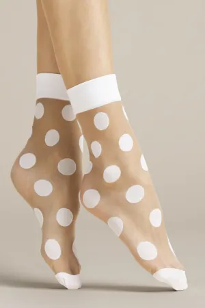 Virginia Socks 20 Denier in Powder/White