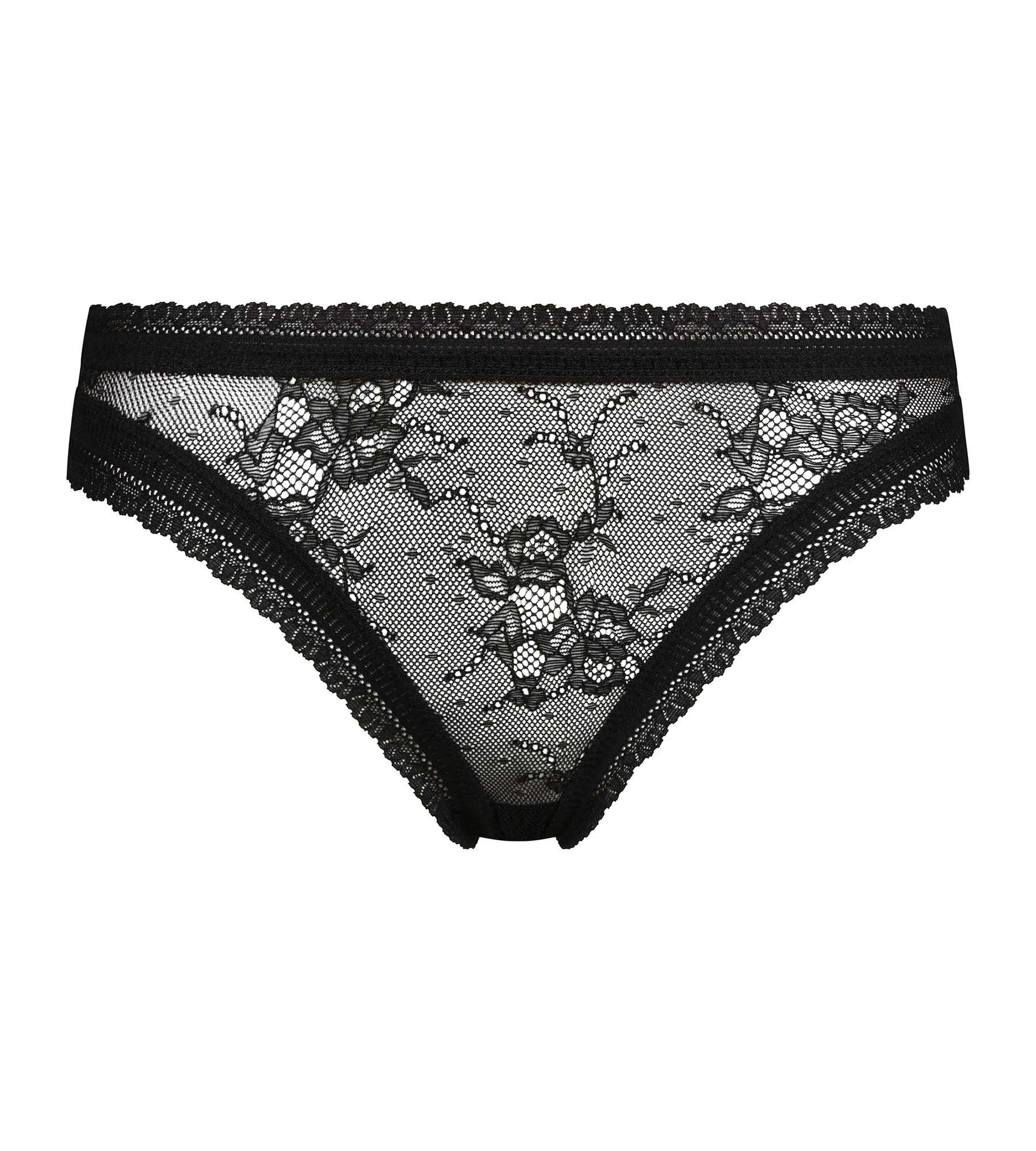 Women's floral lace panties Black Dim Romance
